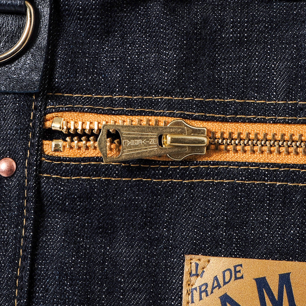 YAMANE LOT.9023 DENIM ZIP TOOL BAG WITH POUCH 20 INCH - DENIM