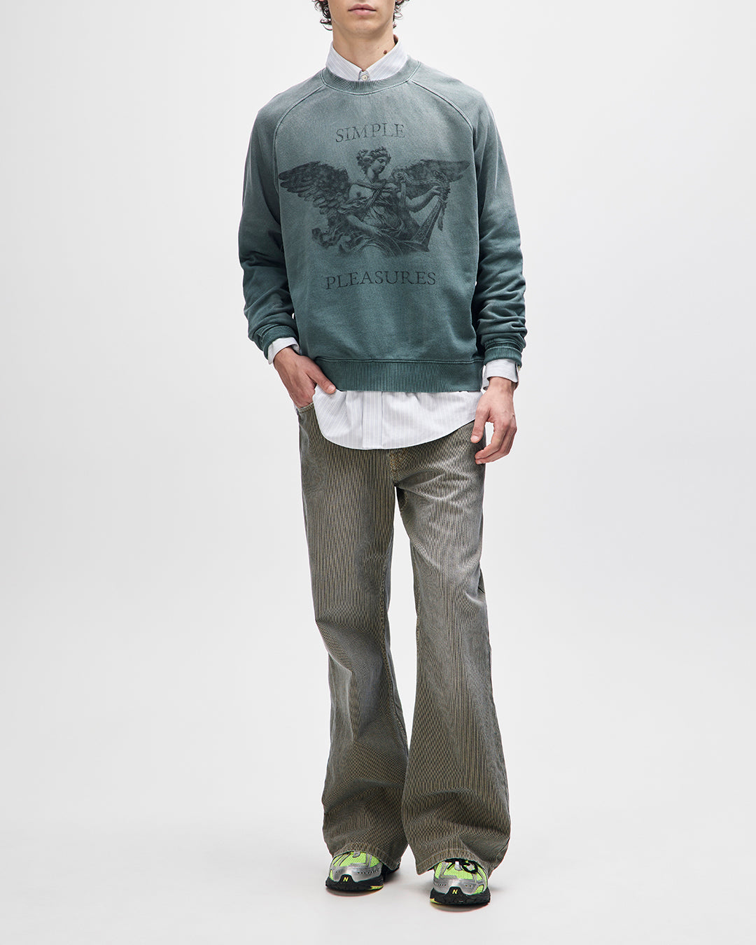 DEUS EX MACHINA BLACK AND BLUE CREW - DARK FOREST