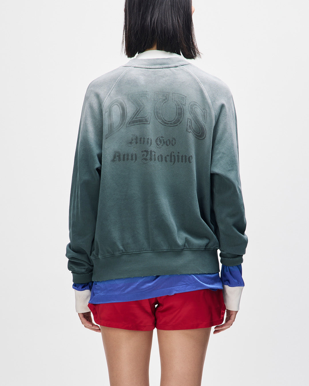 DEUS EX MACHINA BLACK AND BLUE CREW - DARK FOREST