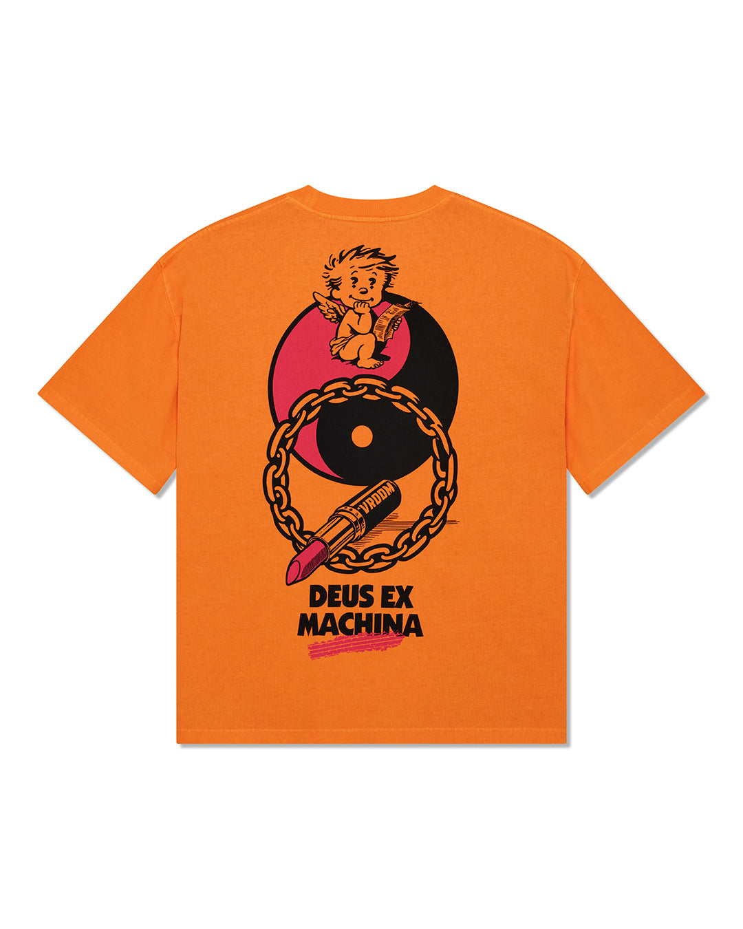roughneck-tee-persimmon-orange|Flatlay