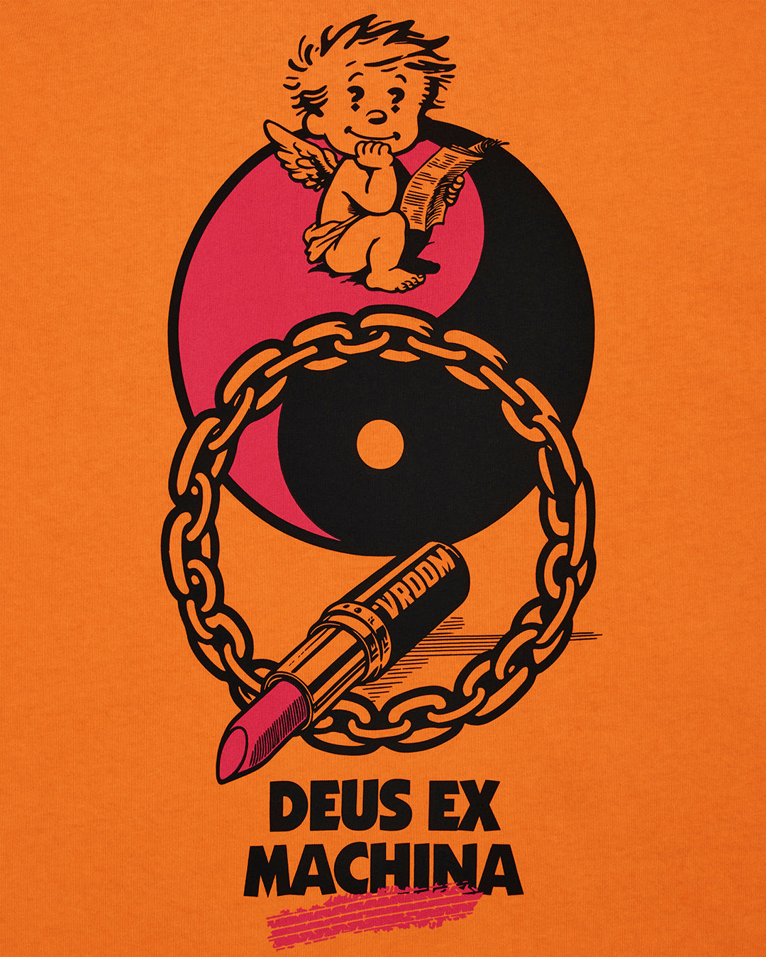 DEUS EX MACHINA ROUGHNECK TEE - PERSIMMON ORANGE