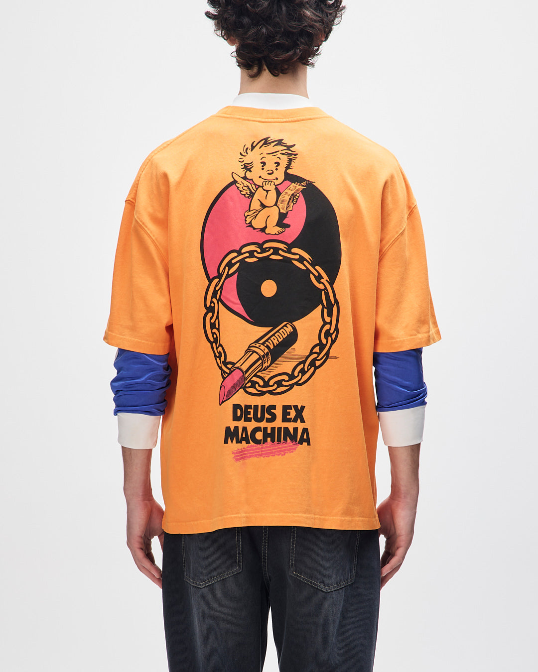 roughneck-tee-persimmon-orange|Model