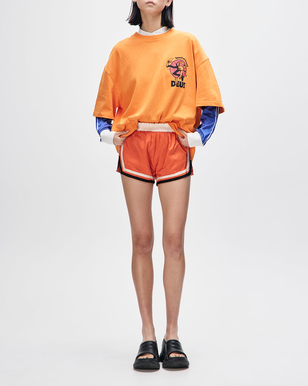 DEUS EX MACHINA ROUGHNECK TEE - PERSIMMON ORANGE