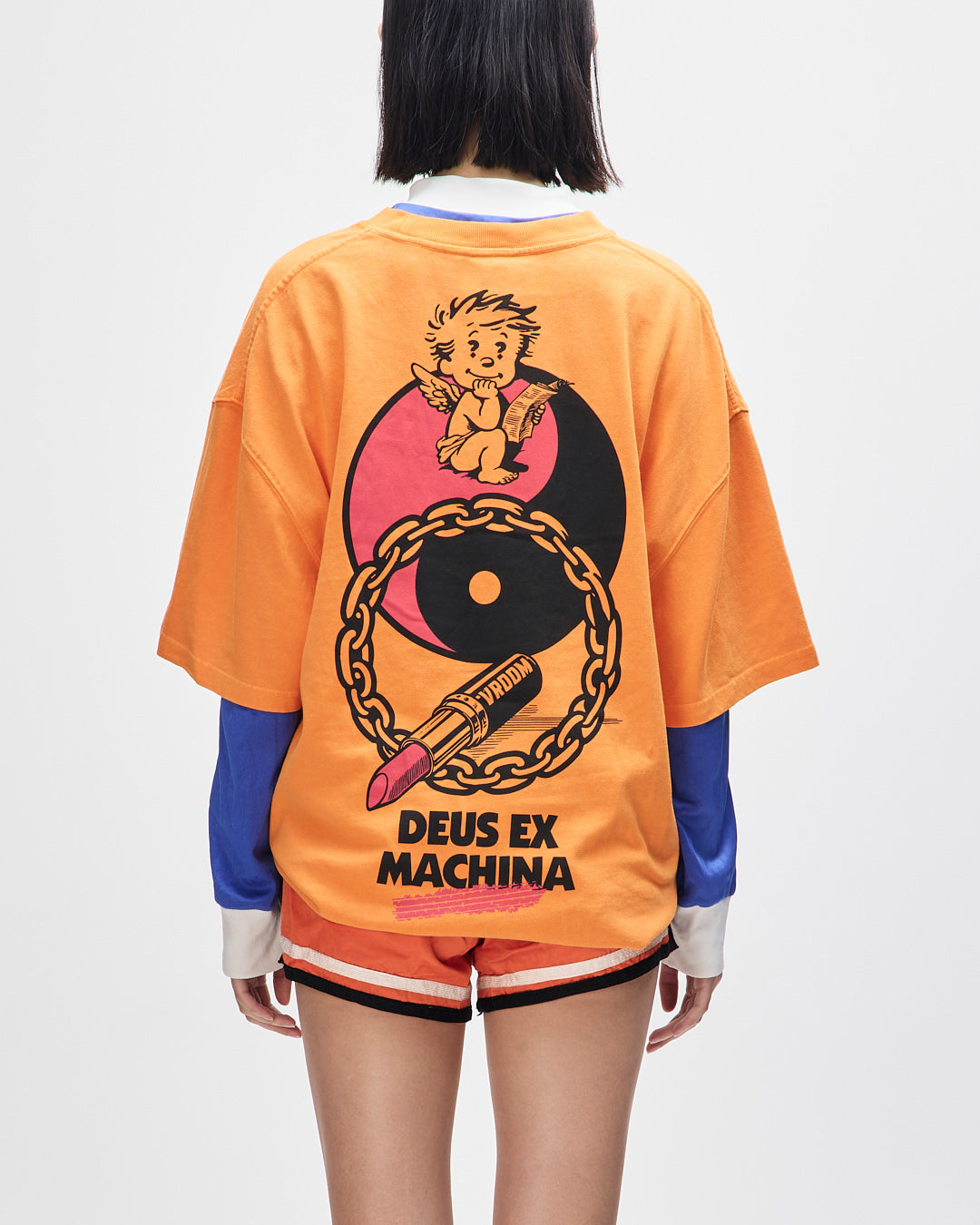 DEUS EX MACHINA ROUGHNECK TEE - PERSIMMON ORANGE