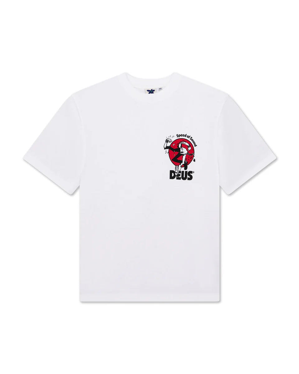 Deus Ex Machina Roughneck Tee — Vintage White — view 5