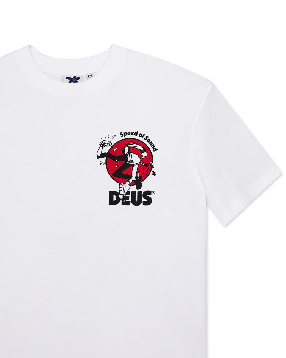 Deus Ex Machina Roughneck Tee — Vintage White — view 7