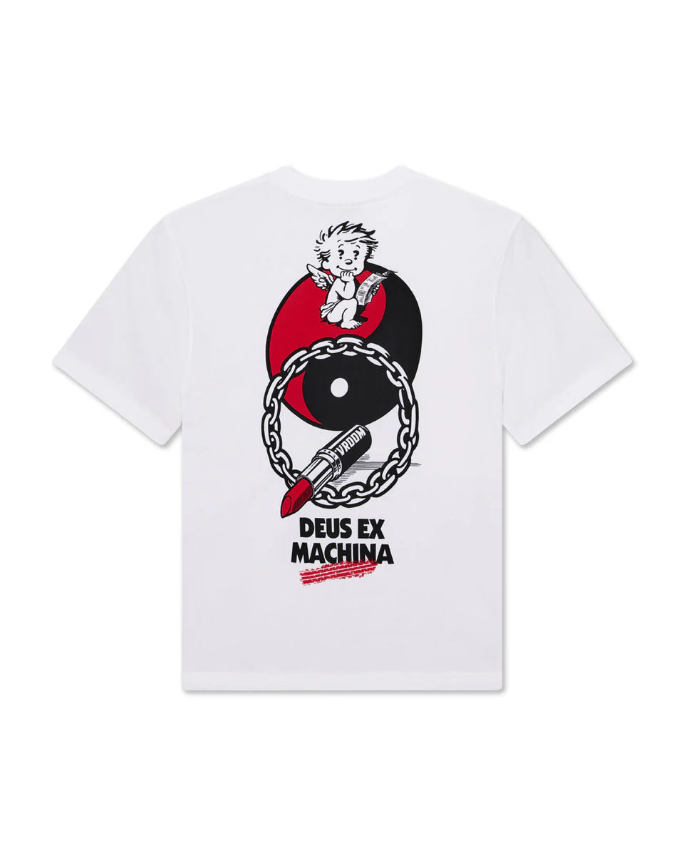 Deus Ex Machina Roughneck Tee — Vintage White — view 6
