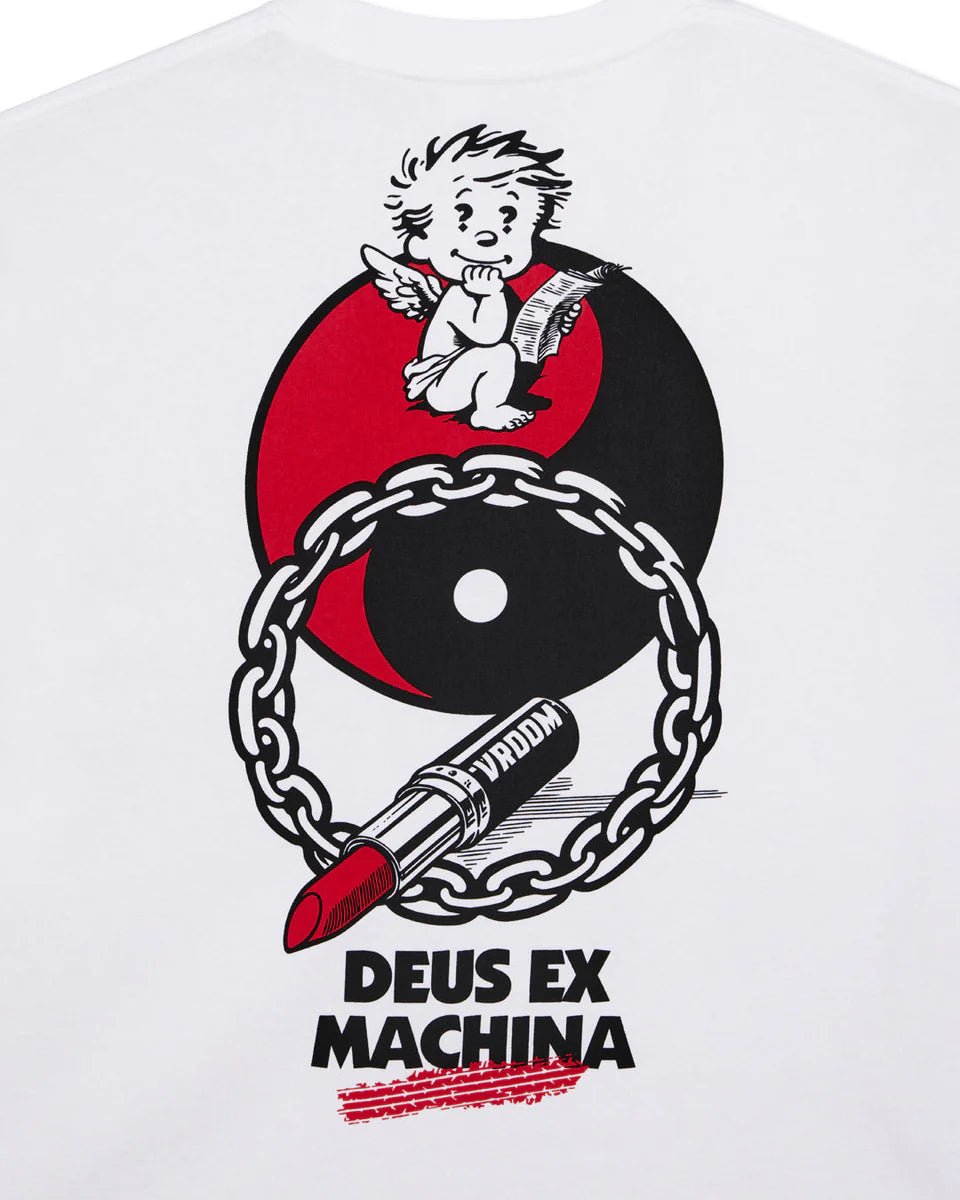 Deus Ex Machina Roughneck Tee — Vintage White — view 8