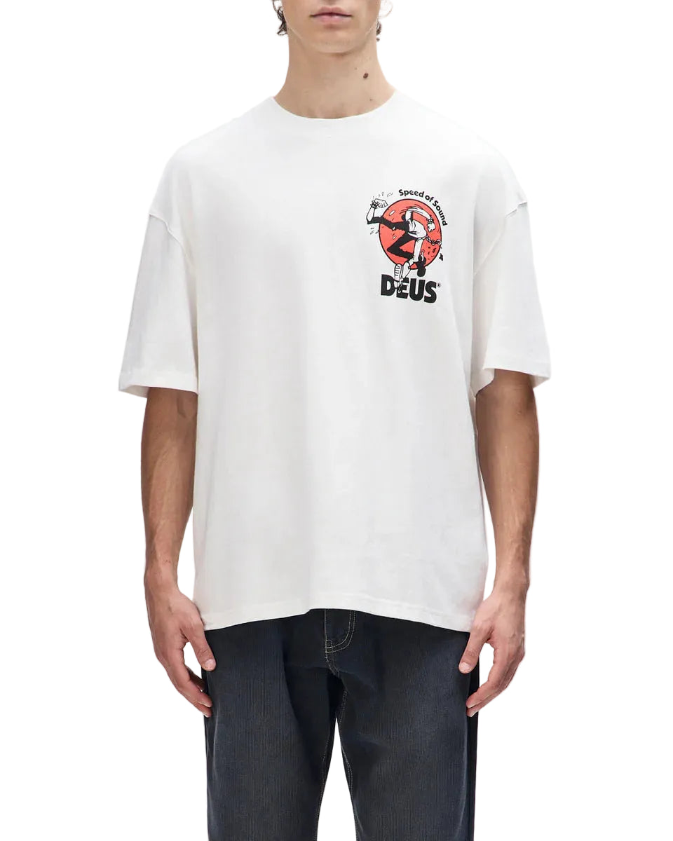 Deus Ex Machina Roughneck Tee — Vintage White — view 2