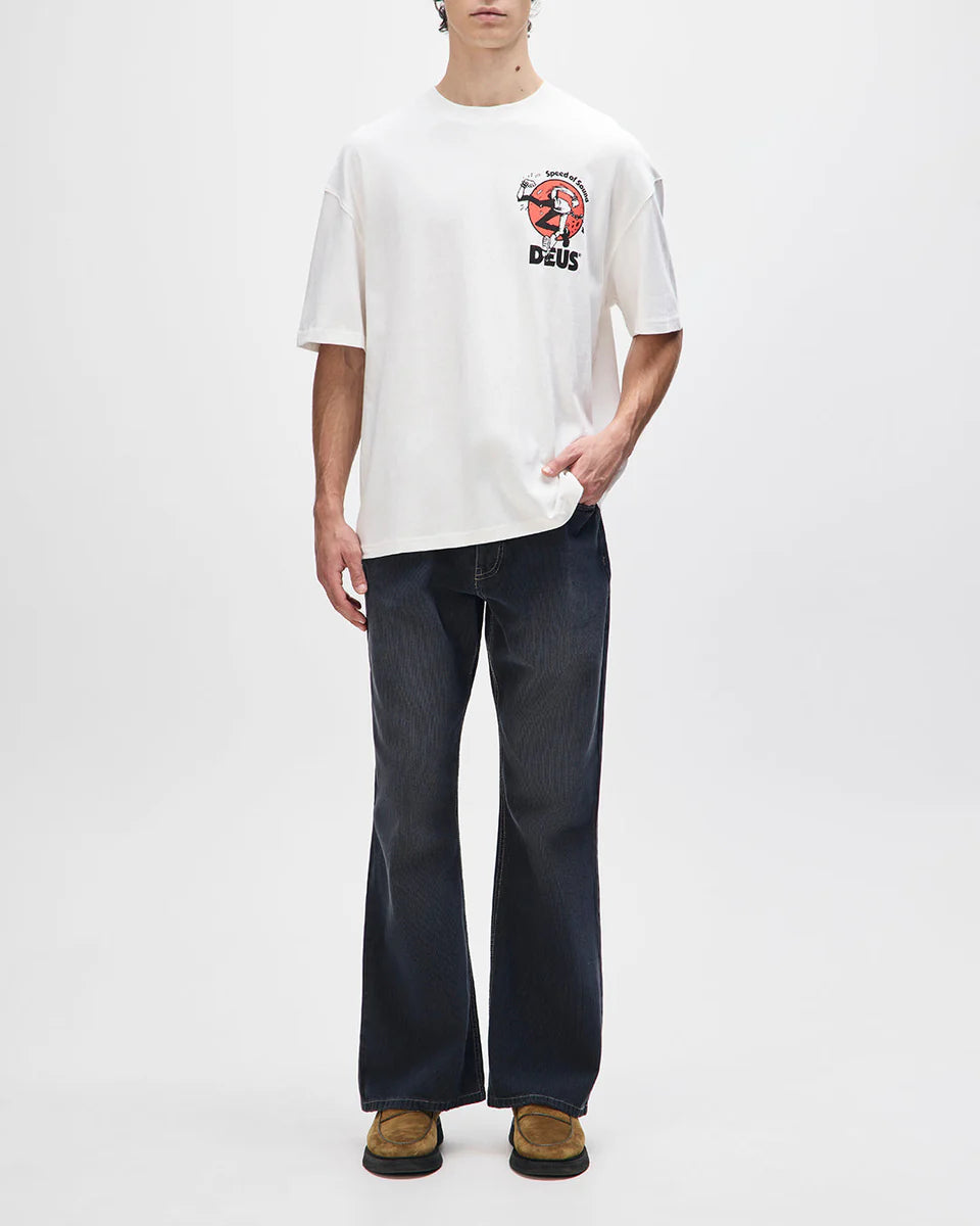 Deus Ex Machina Roughneck Tee — Vintage White — view 9