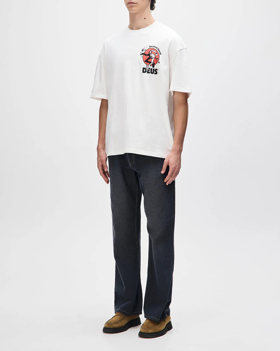 Deus Ex Machina Roughneck Tee — Vintage White — view 10