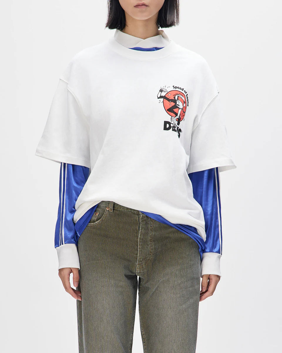 Deus Ex Machina Roughneck Tee — Vintage White — view 4