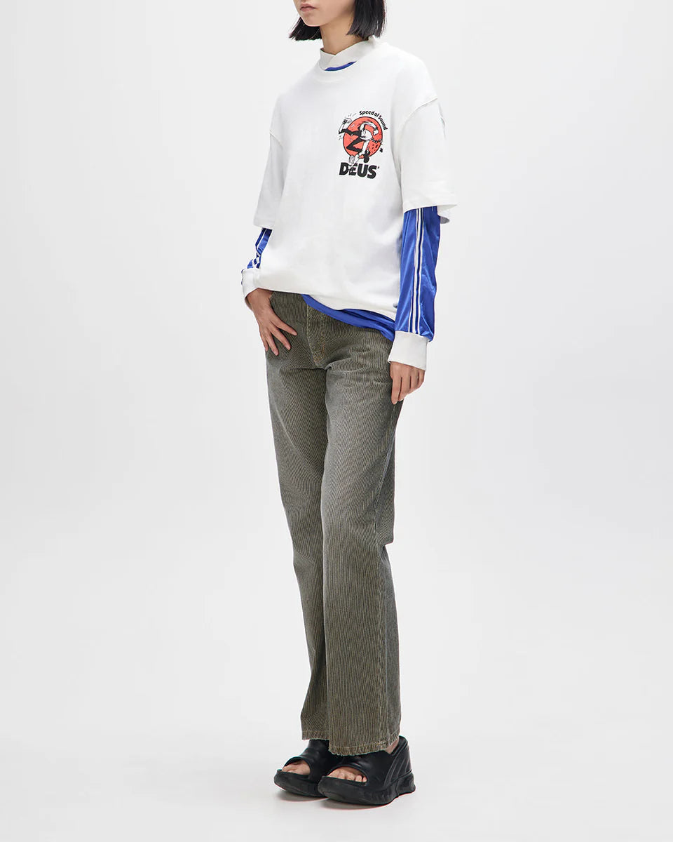 Deus Ex Machina Roughneck Tee — Vintage White — view 12