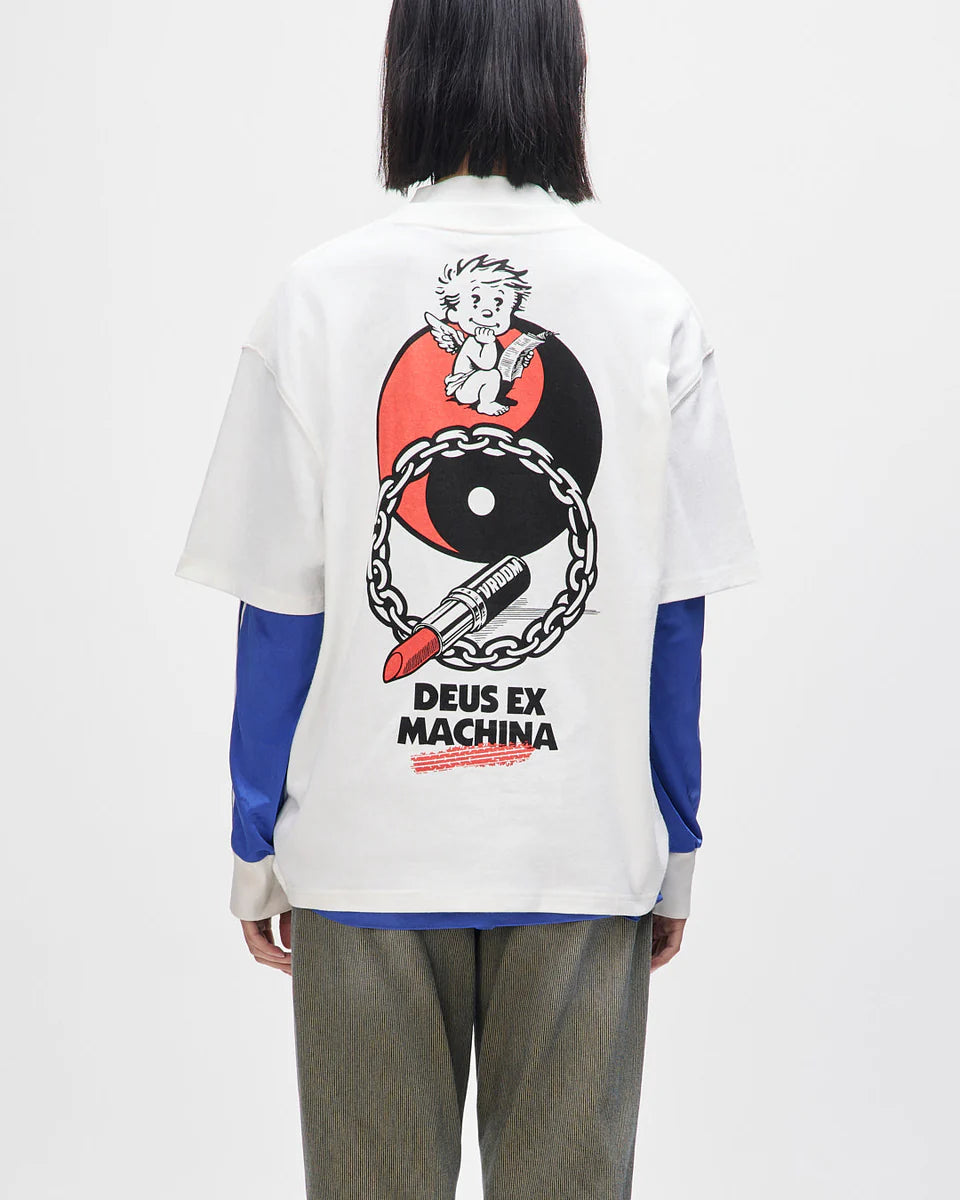 Deus Ex Machina Roughneck Tee — Vintage White — view 3