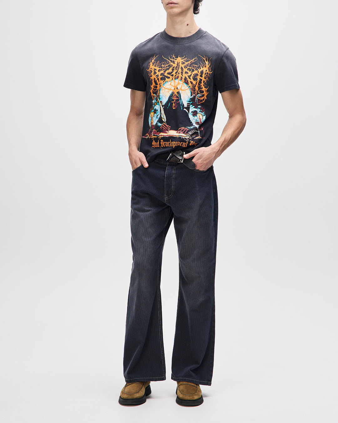 DEUS EX MACHINA R&D TEE - ANTHRACITE