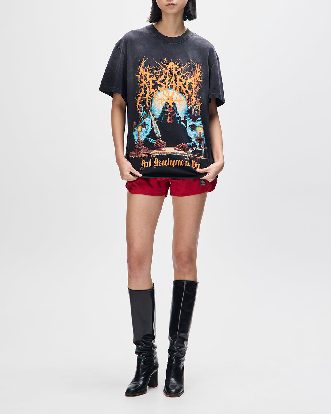 DEUS EX MACHINA R&D TEE - ANTHRACITE