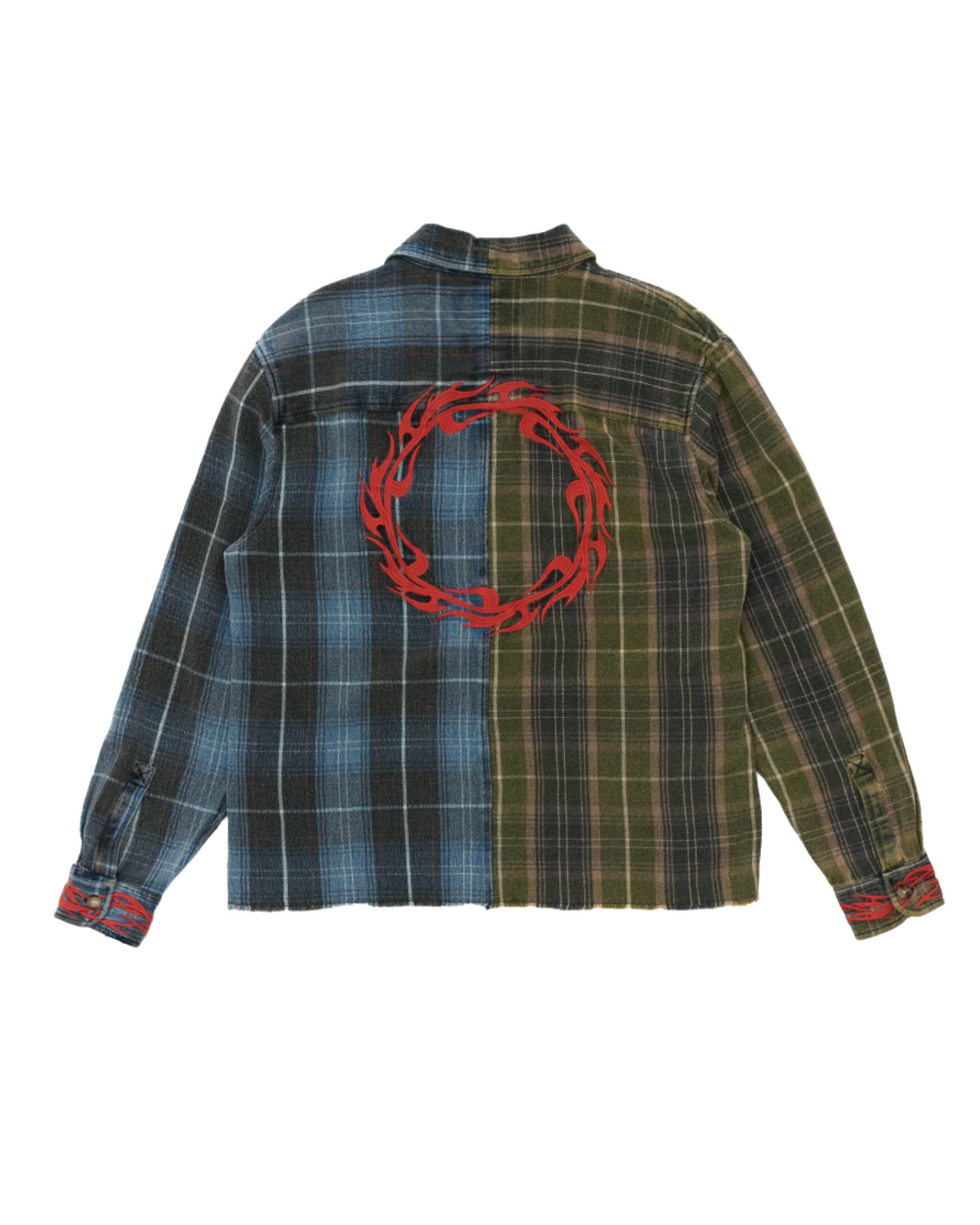 Genesis Embro Flannel - Blue Check|Flatlay