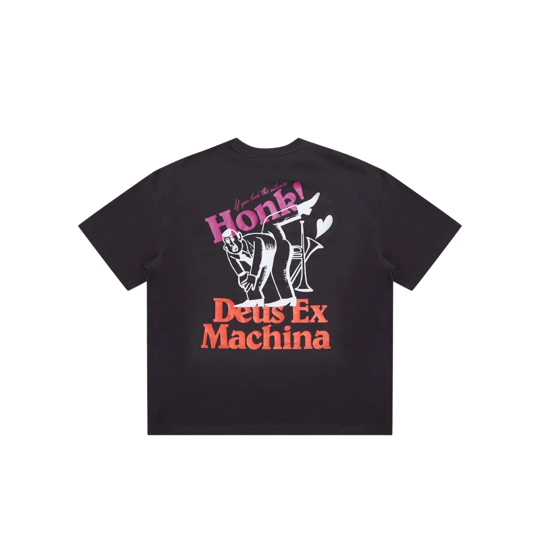 DEUS EX MACHINA BRASSWORKS TEE - ANTHRACITE