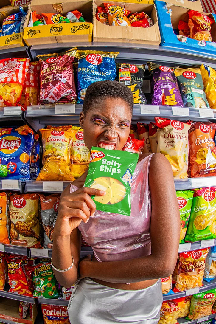 EAT MY SOCKS SALTY CHIPS GREEN - GREEN