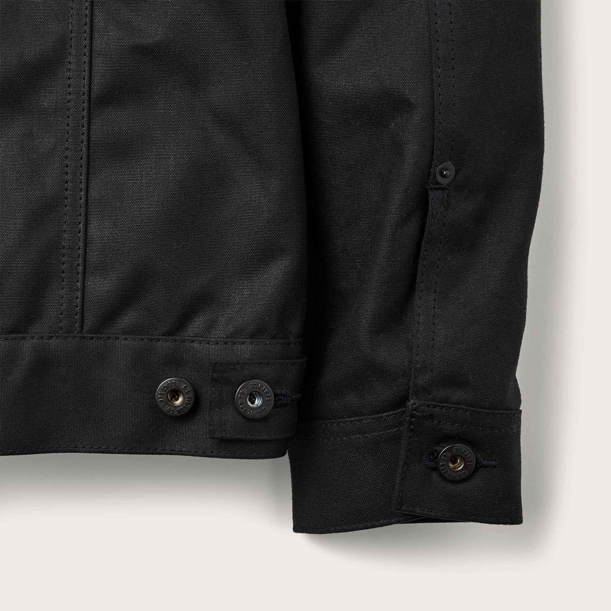 FILSON TIN CLOTH SHORT LINED CRUISER JACKET - BLACK