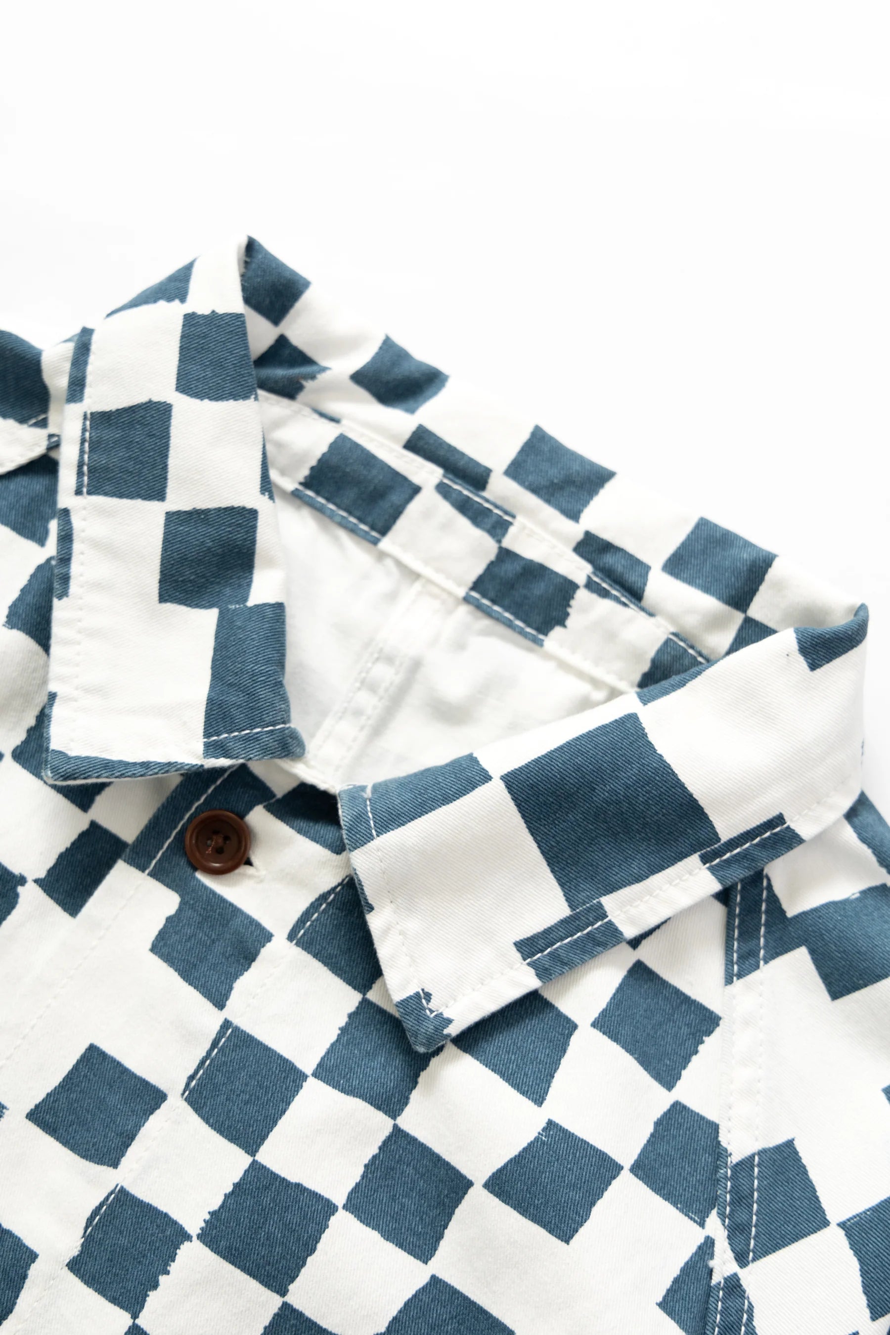 Service Works Drill Printed Foh Jacket — Teal Checker — view 5