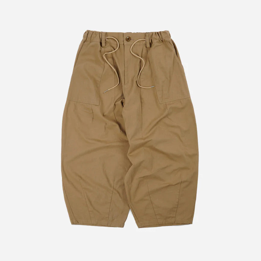 FRIZM WORKS TWILL BALLOON PANTS - BEIGE