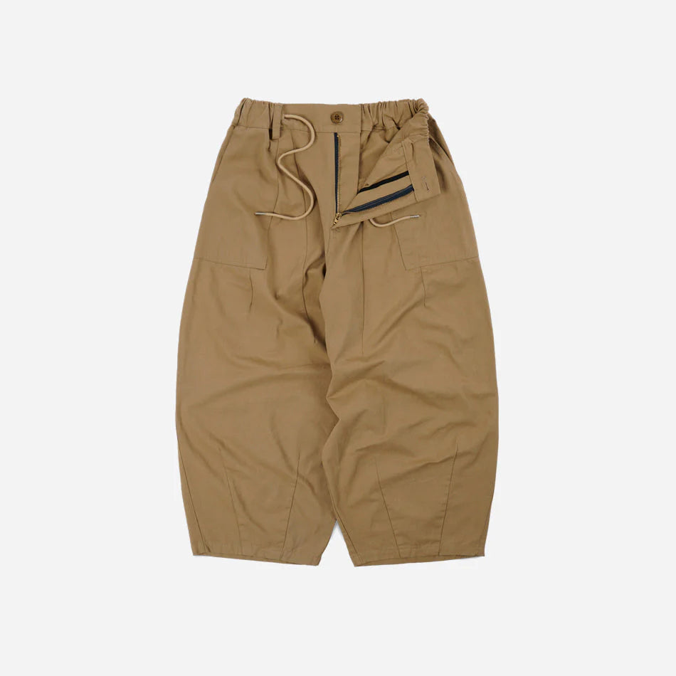 FRIZM WORKS TWILL BALLOON PANTS - BEIGE