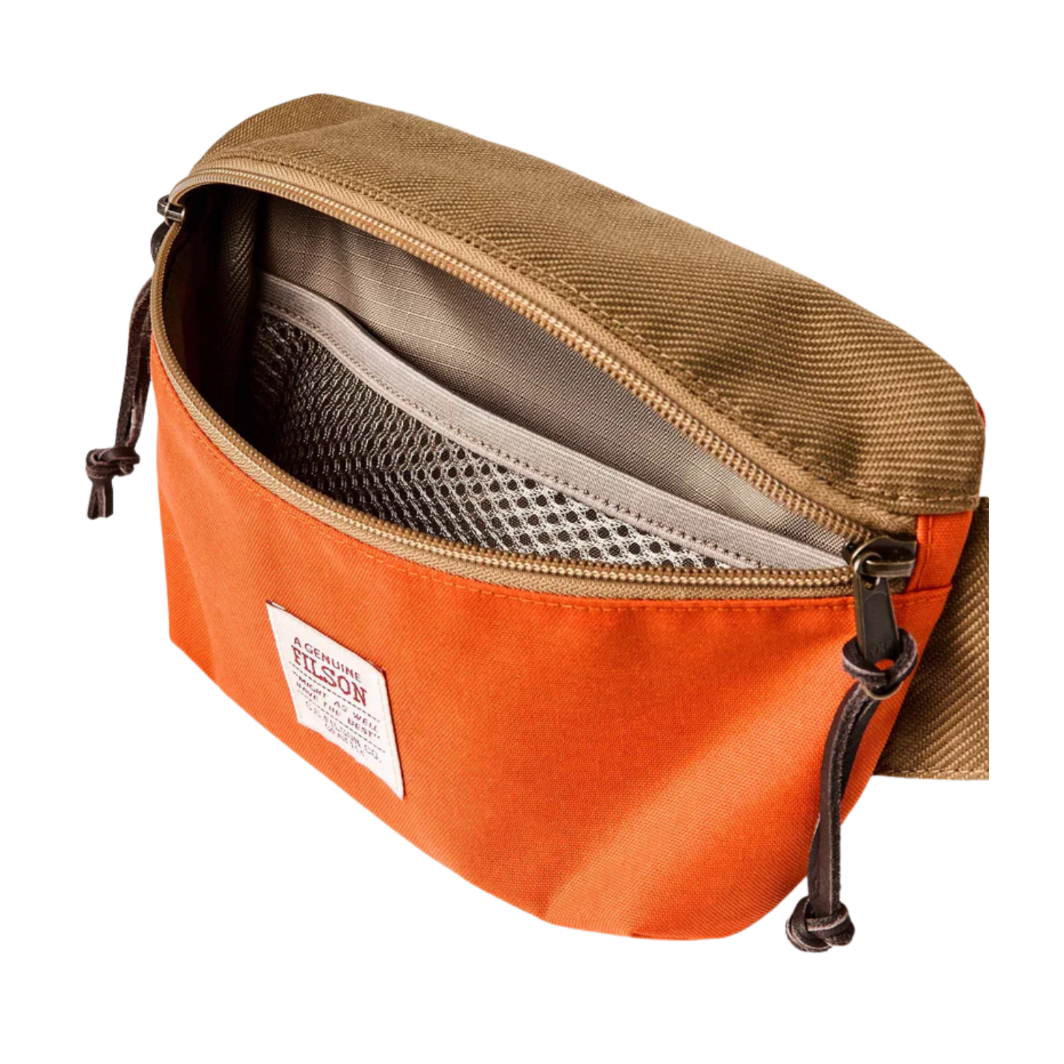 Filson Surveyor Crossbody Pack — Dark Tan/Flame — view 4