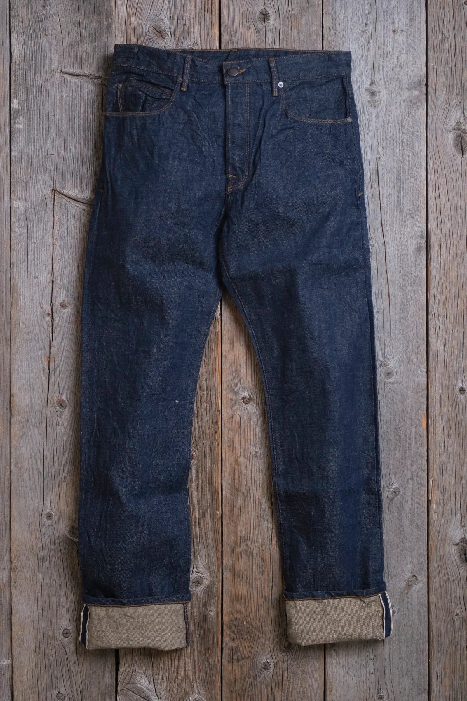 Freenote Belford Straight Cut 13 Ounce — Natural Rinsed Denim — view 5