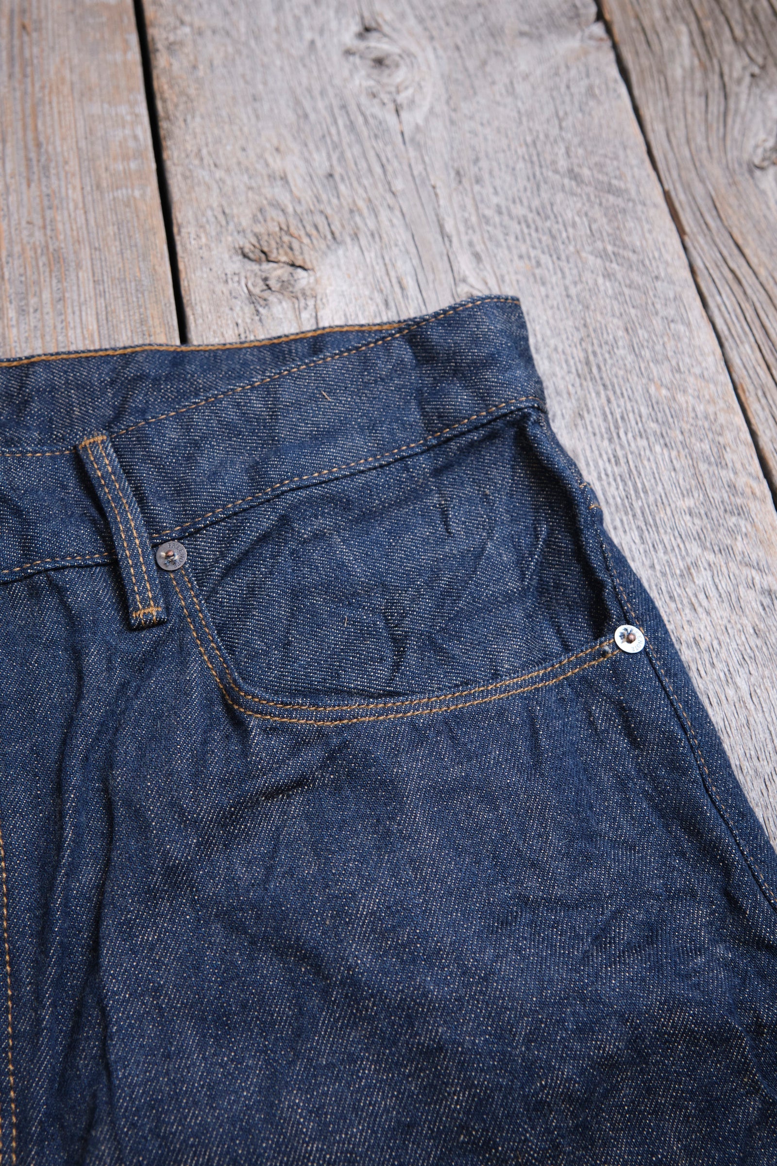 Freenote Belford Straight Cut 13 Ounce — Natural Rinsed Denim — view 6