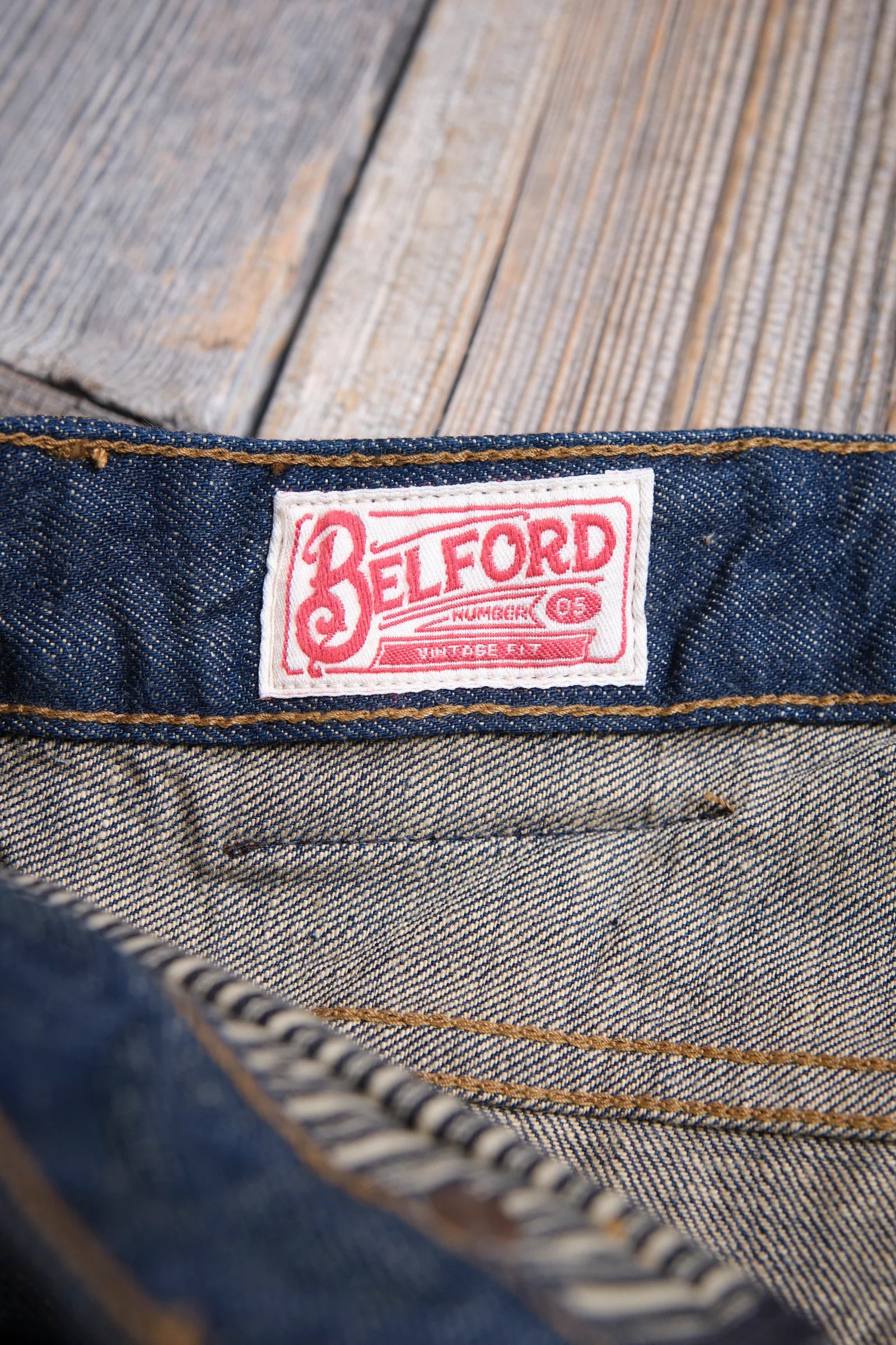 Freenote Belford Straight Cut 13 Ounce — Natural Rinsed Denim — view 9