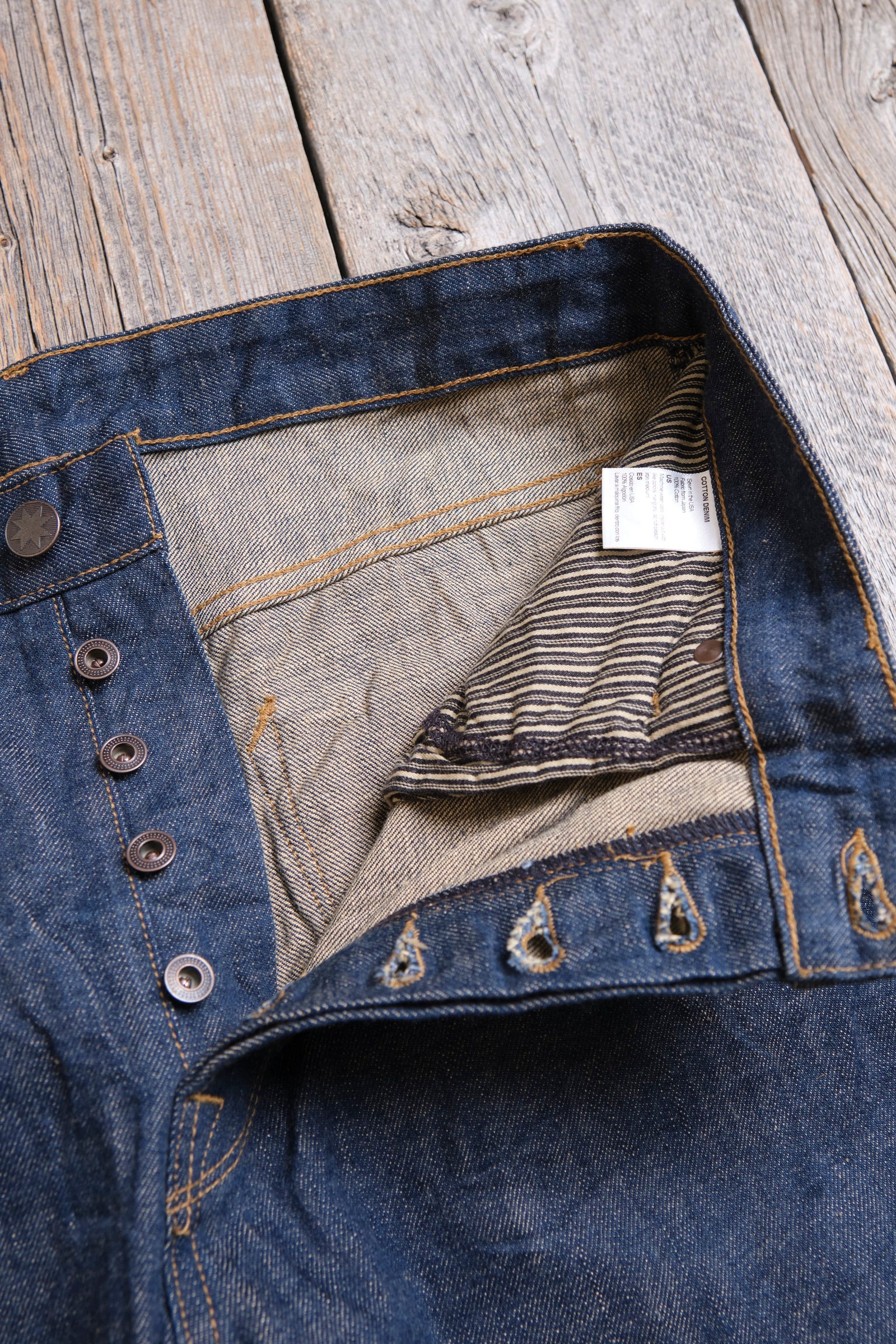 Freenote Belford Straight Cut 13 Ounce — Natural Rinsed Denim — view 10