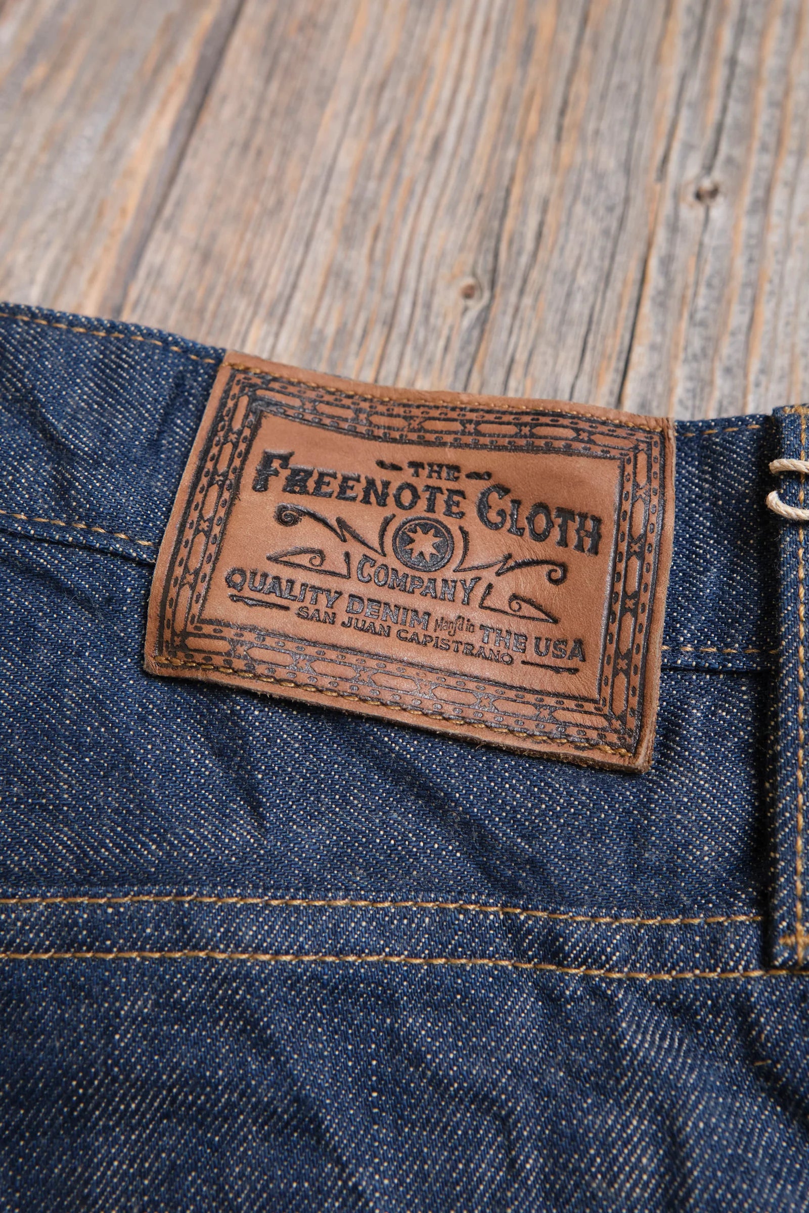 Freenote Belford Straight Cut 13 Ounce — Natural Rinsed Denim — view 12