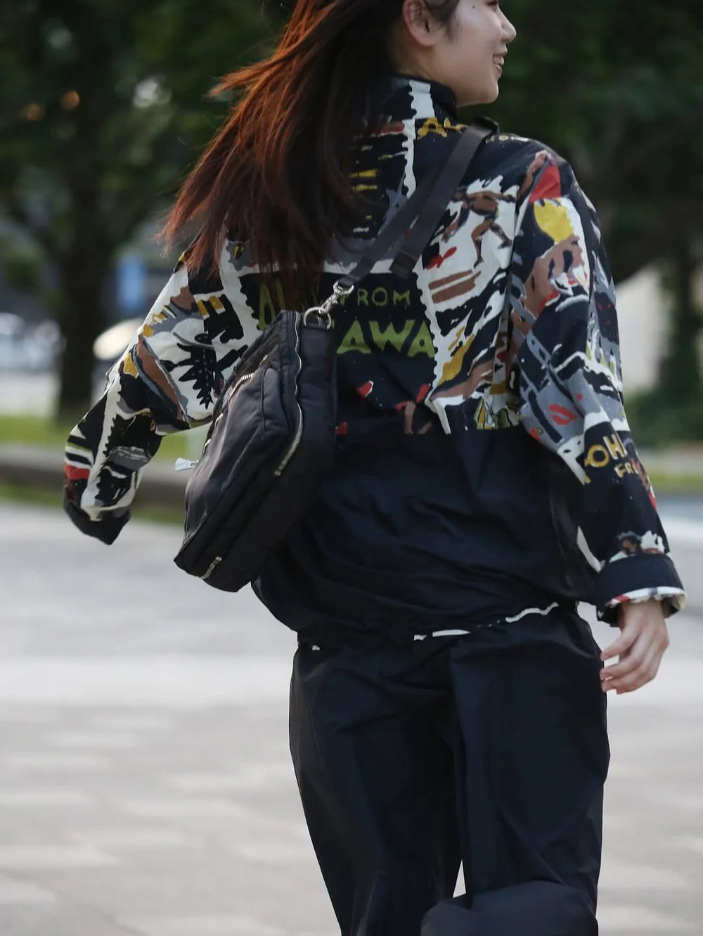 PORTER CLASSIC SUPER NYLON SIMPLE SHOULDER BAG - BLACK