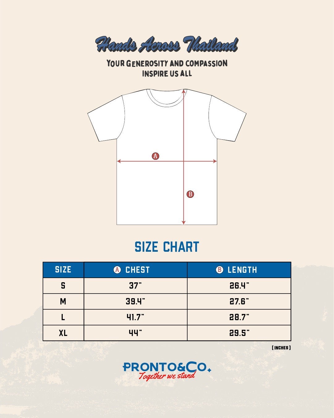 PRE-ORDER: PRONTO&CO. Hands Across Thailand T-Shirt 🤝🏻🇹🇭