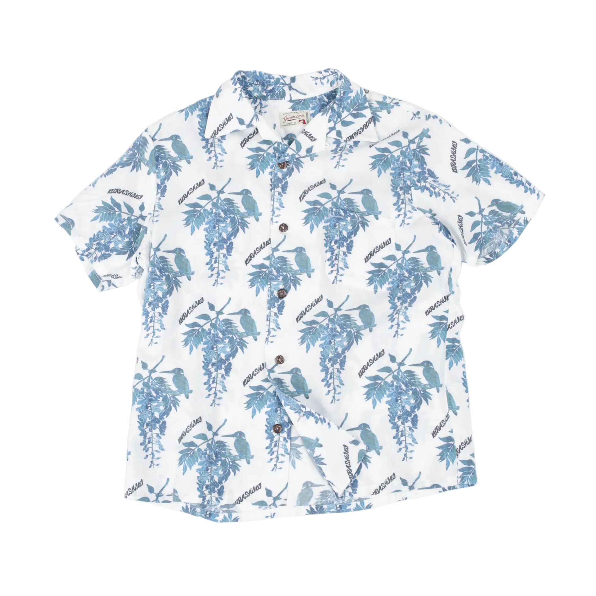 GRAPH ZERO  - AROHA S/S SHIRT KAWASEMI - BLUE