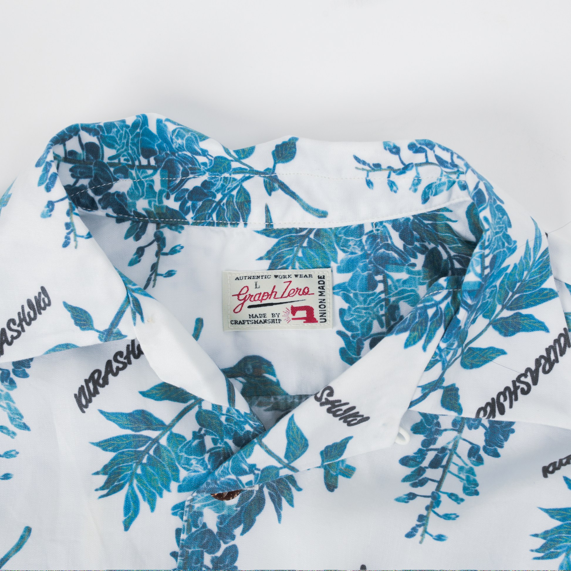 GRAPH ZERO  - AROHA S/S SHIRT KAWASEMI - BLUE