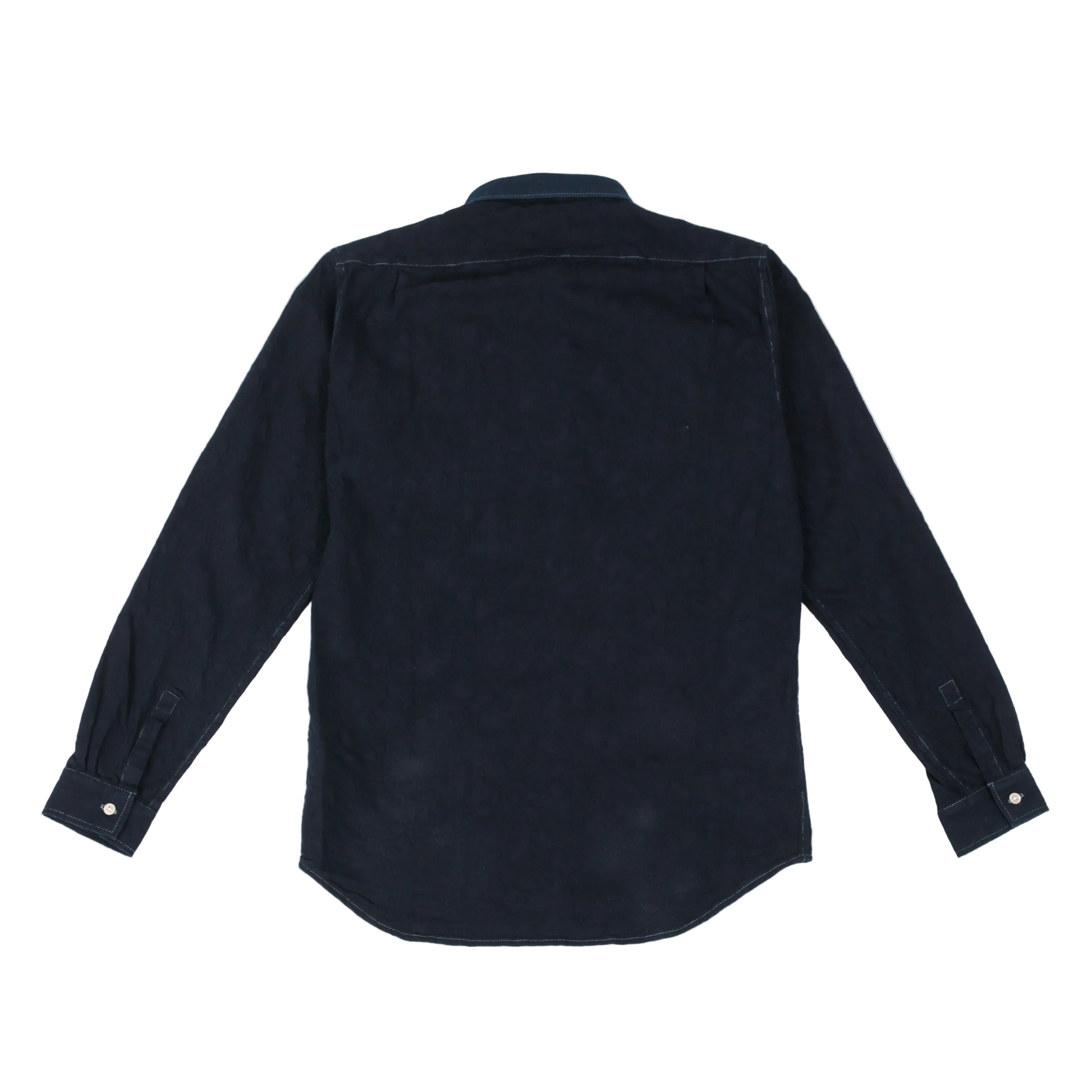 GRAPH ZERO  - PLEATED DREESS L/S SHIRT - PAISLEY INDIGO