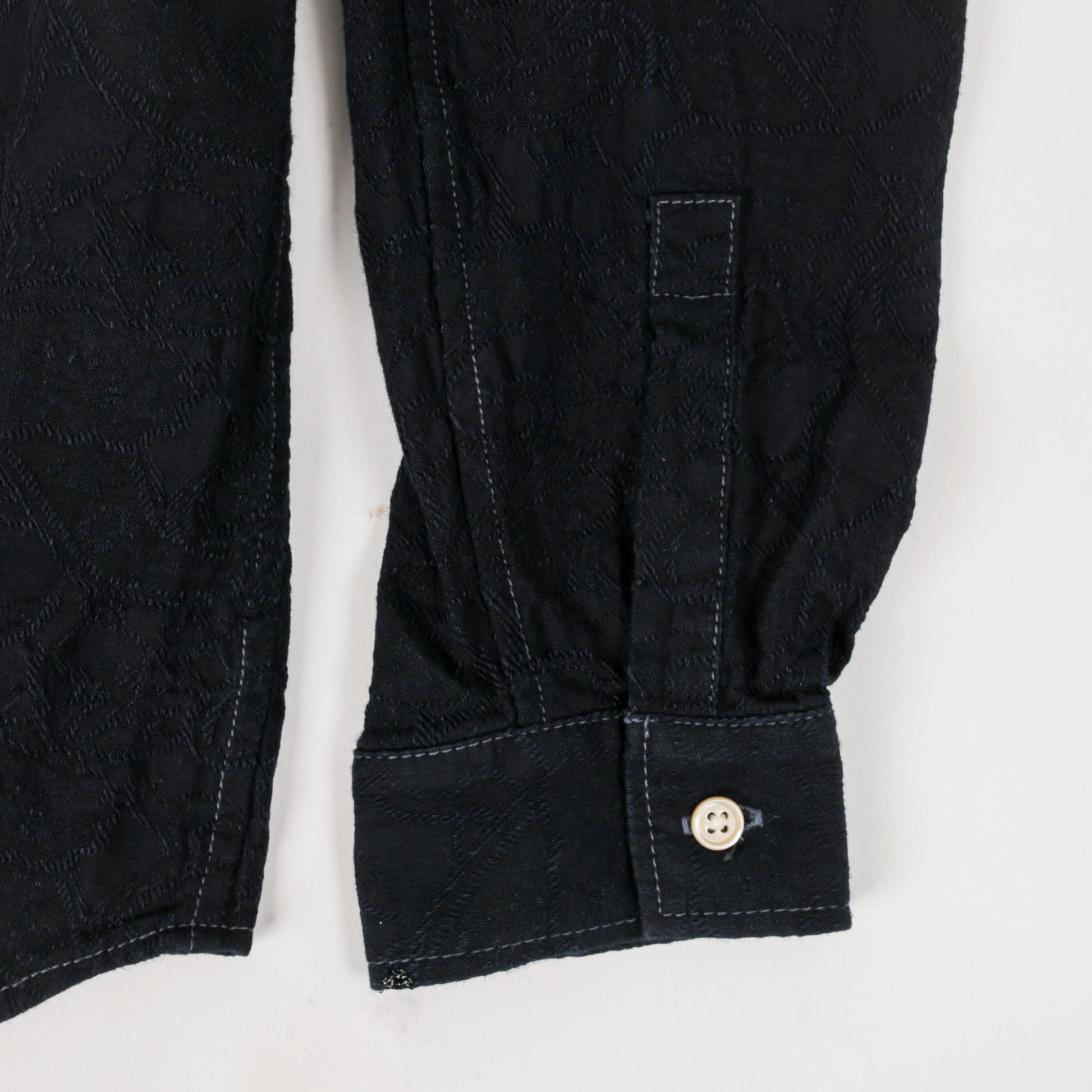 GRAPH ZERO  - PLEATED DREESS L/S SHIRT - PAISLEY INDIGO