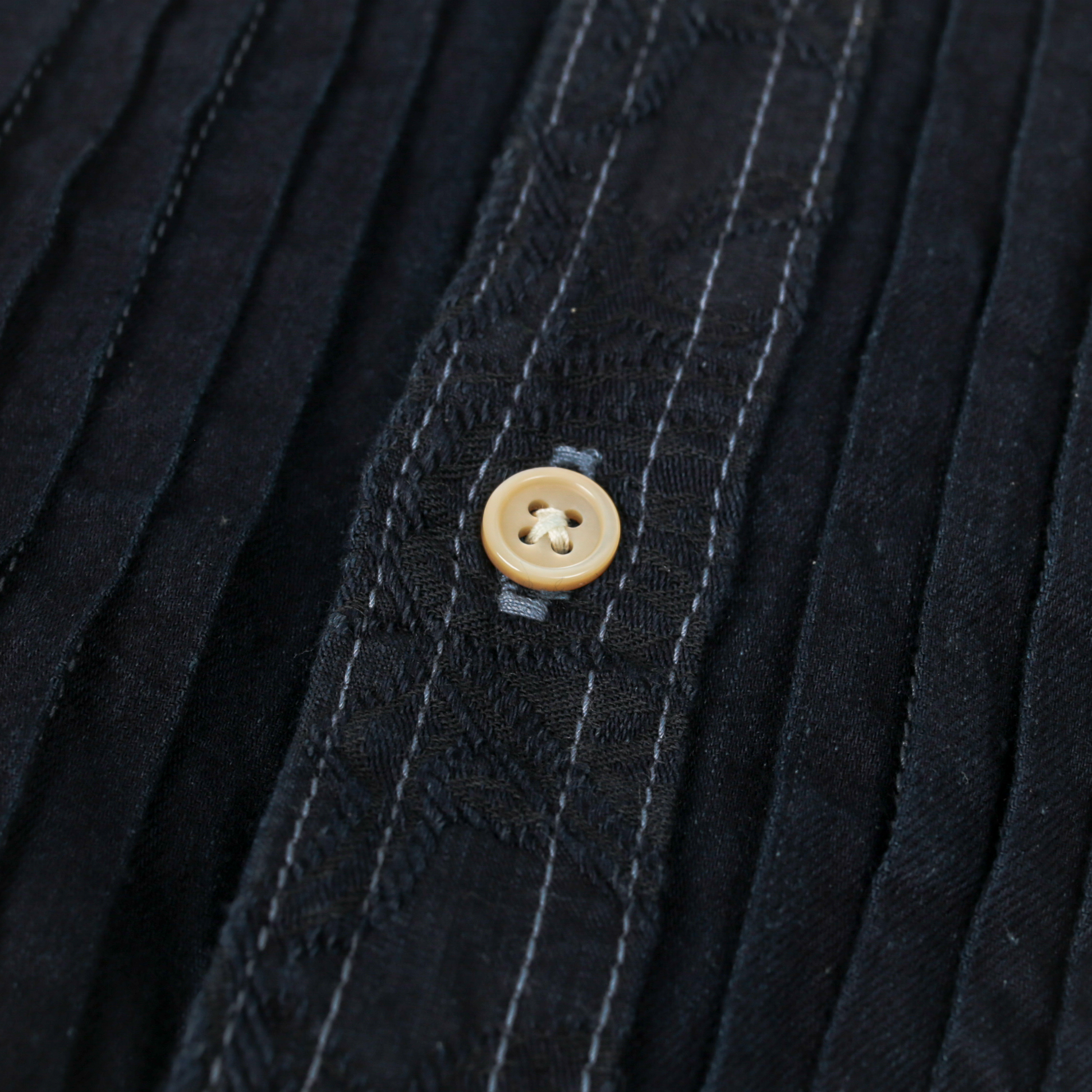 GRAPH ZERO  - PLEATED DREESS L/S SHIRT - PAISLEY INDIGO