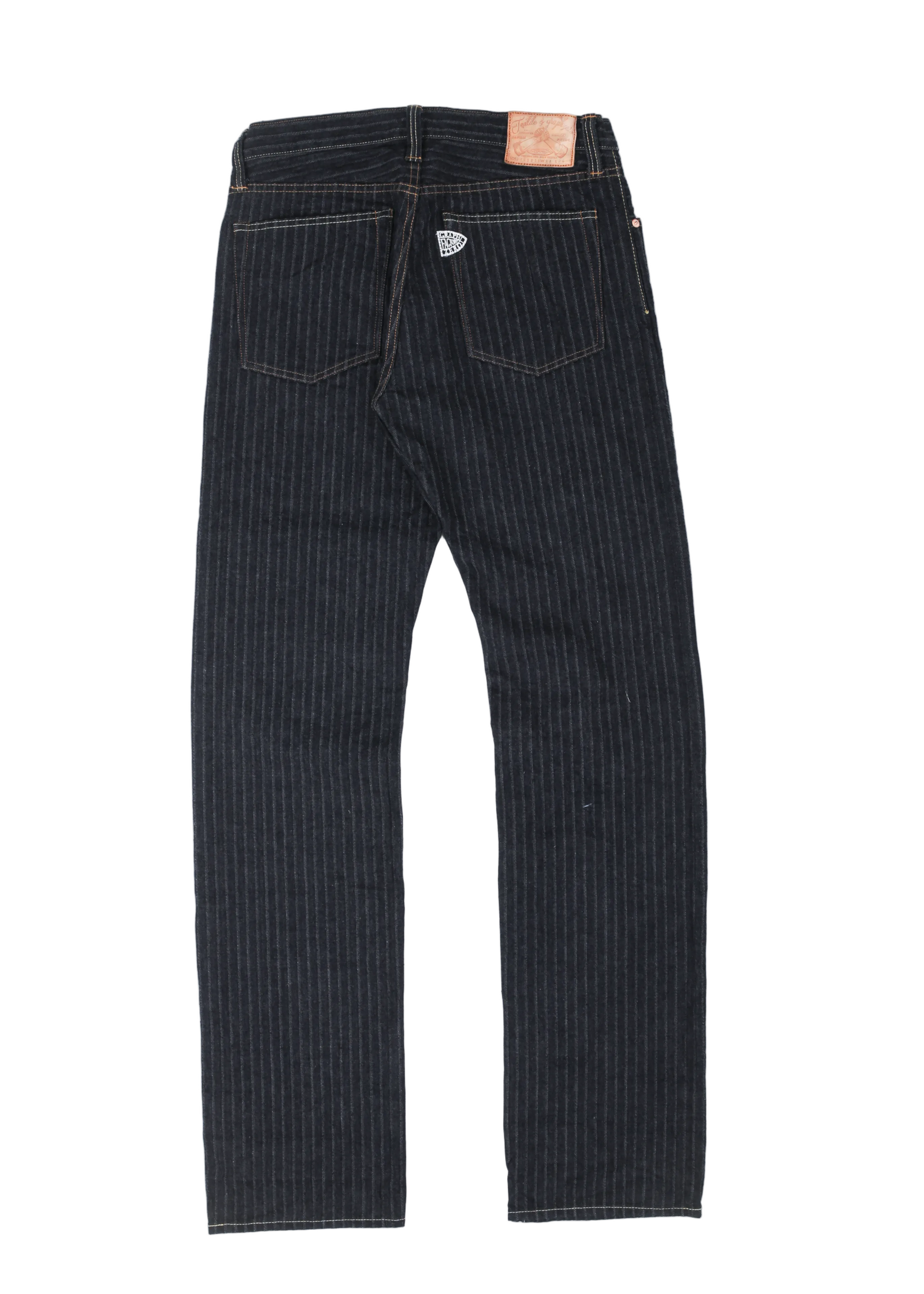 GRAPH ZERO  - 16OZ STRAIGHT JEANS - HERRINGBONE STRIPE
