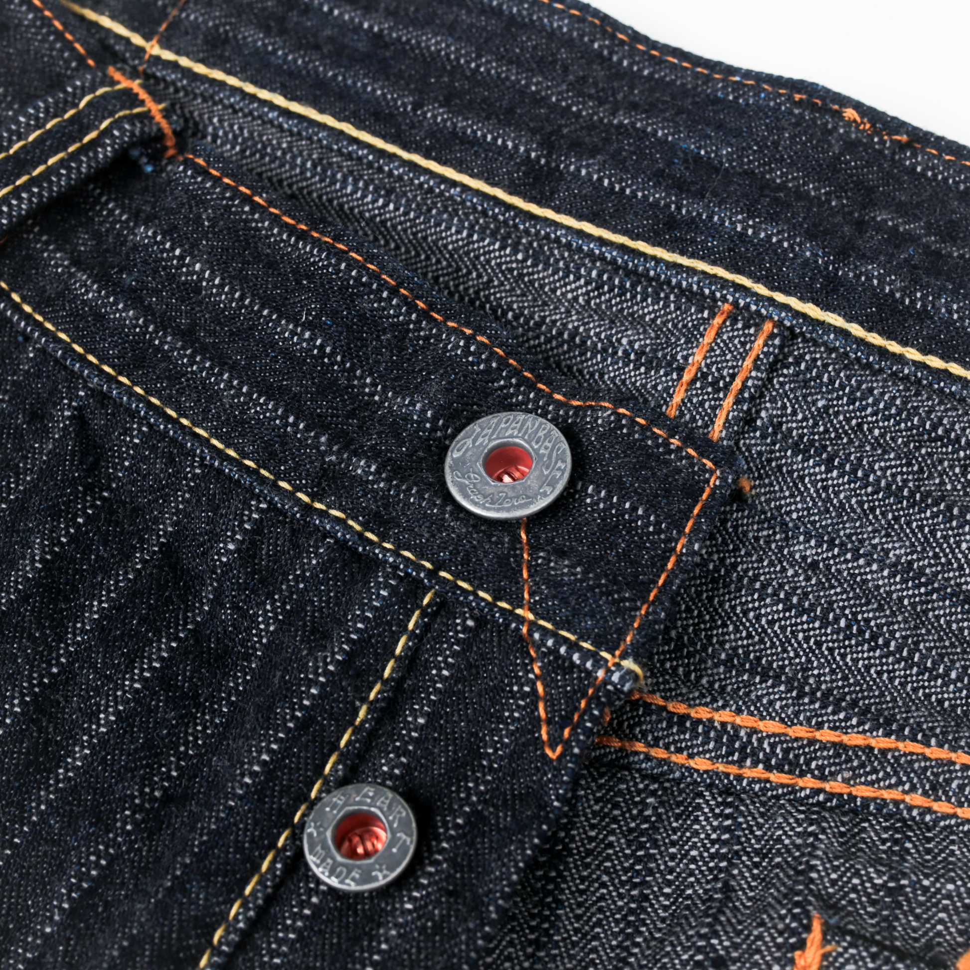 GRAPH ZERO  - 16OZ STRAIGHT JEANS - HERRINGBONE STRIPE