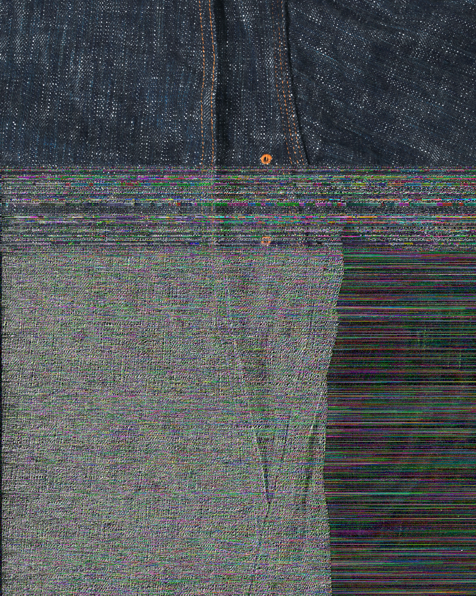 GRAPH ZERO  - COVERALL JACKET SKEIN DYEING DENIM - GREEN INDIGO