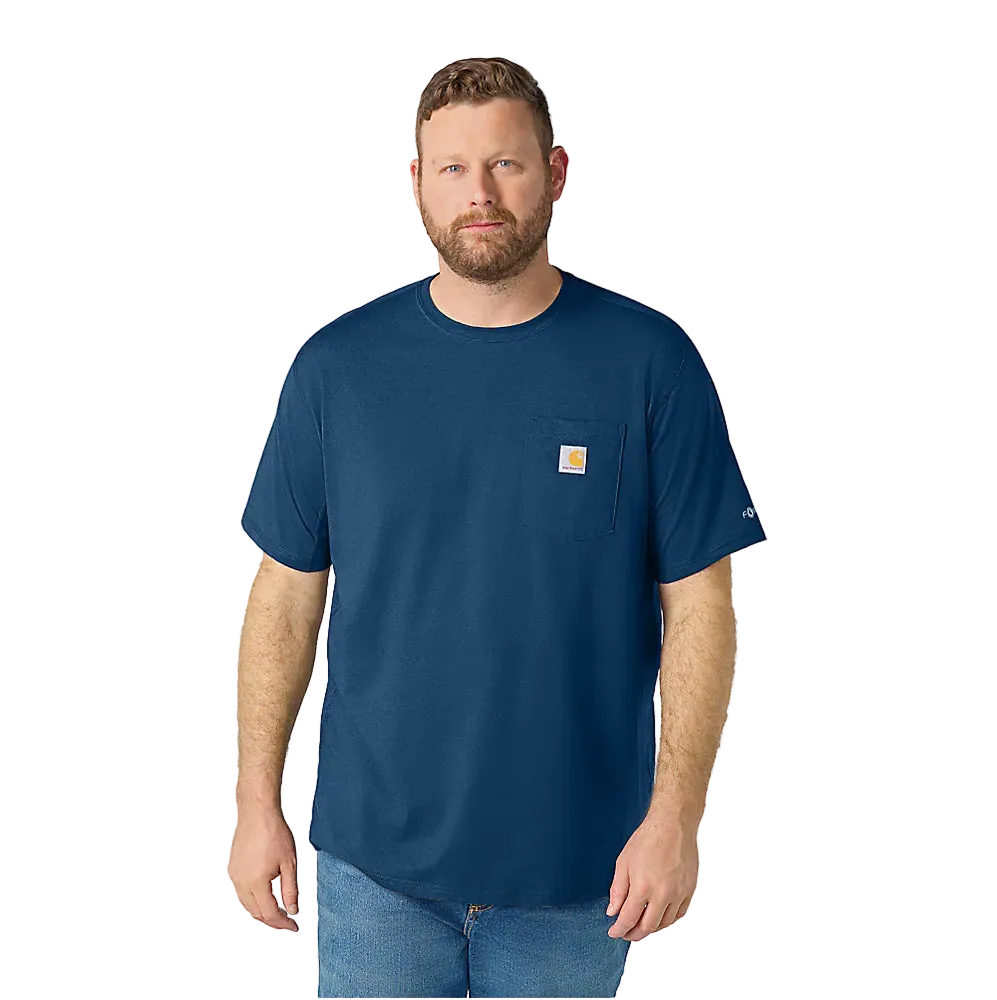 Carhartt Force Relaxed Fit Midweight Short Sleeve Pocket T-Shirt — Light Huron Heather
