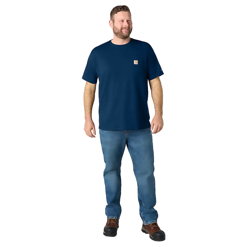 Carhartt Force Relaxed Fit Midweight Short Sleeve Pocket T-Shirt — Light Huron Heather