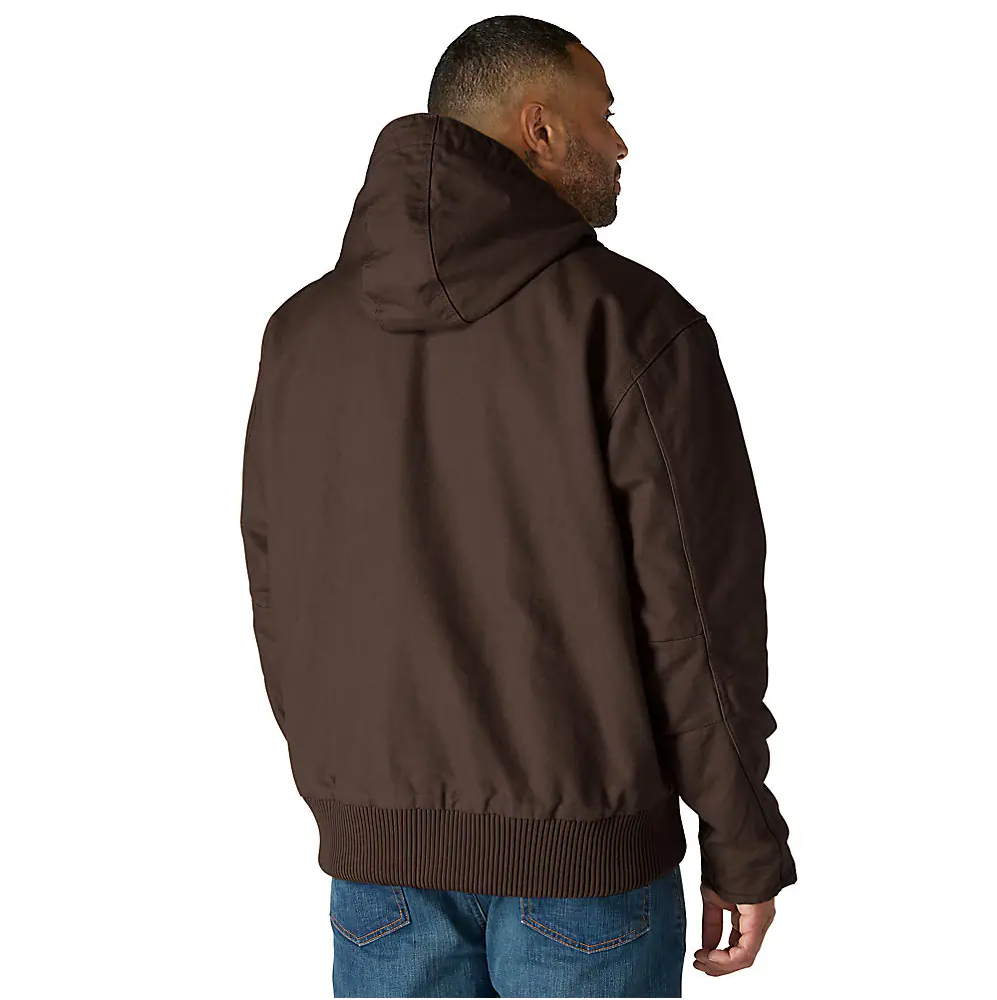 CARHARTT LOOSE FIT WASHED DUCK INSULATED ACTIVE JAC - DARK BROWN