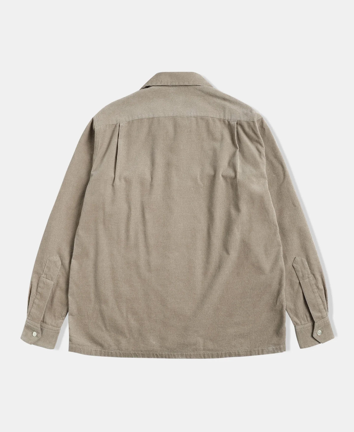 MILITORA LOT 220 CORDUROY OPEN COLLAR SHIRT - KHAKI