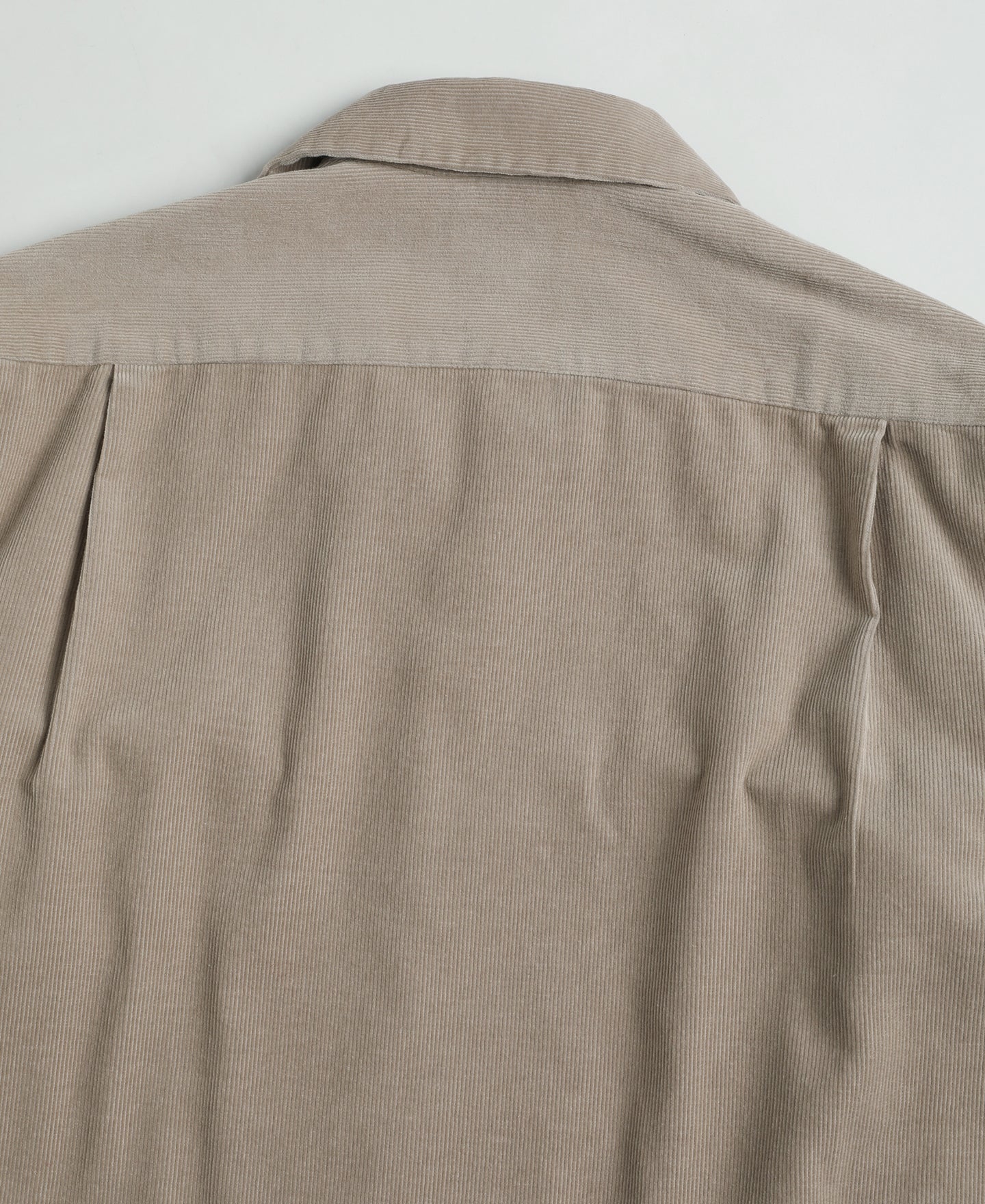 MILITORA LOT 220 CORDUROY OPEN COLLAR SHIRT - KHAKI