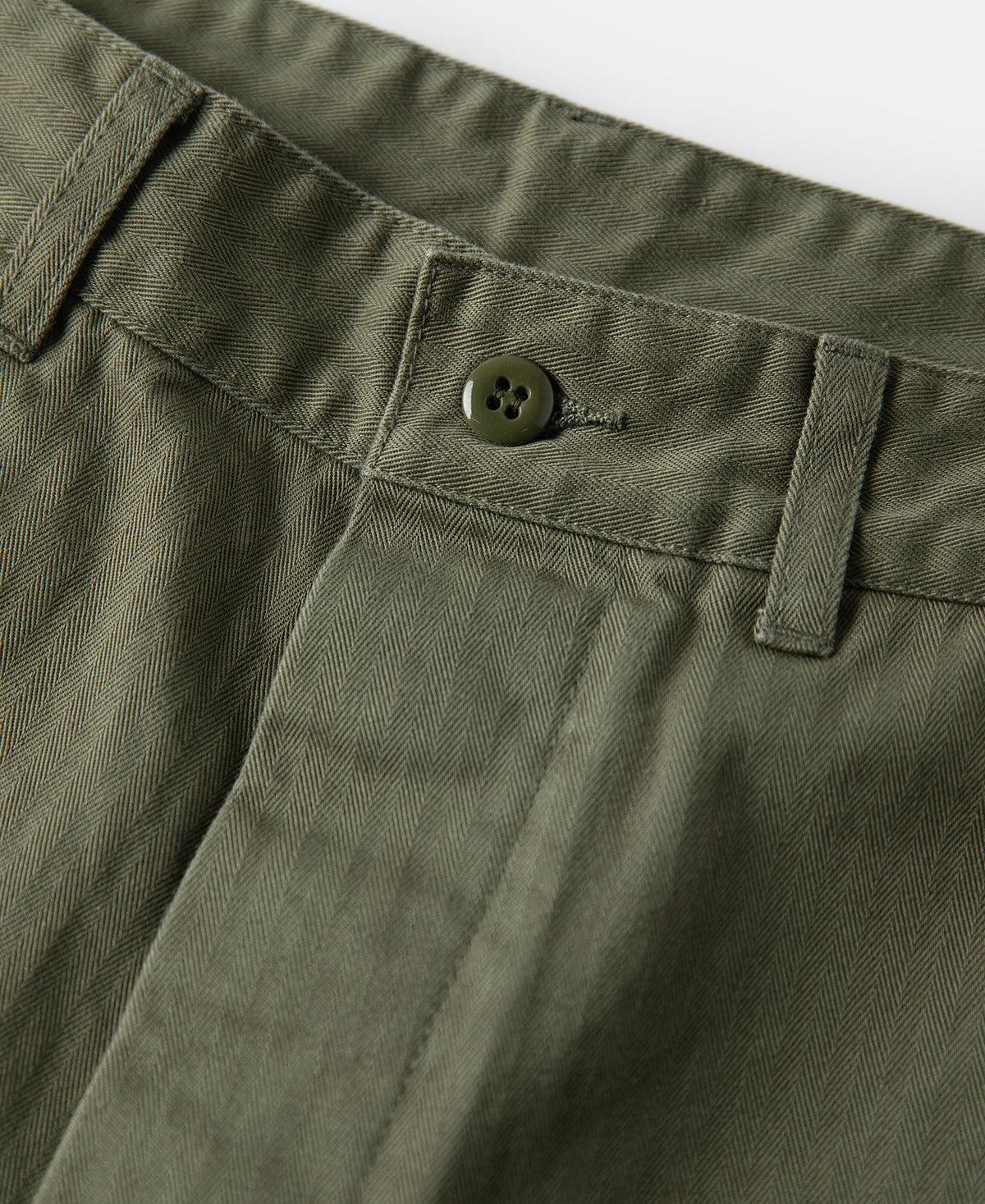MILITORA LOT 825 1950S USMC HERRINGBONE TROUSERS - OLIVE