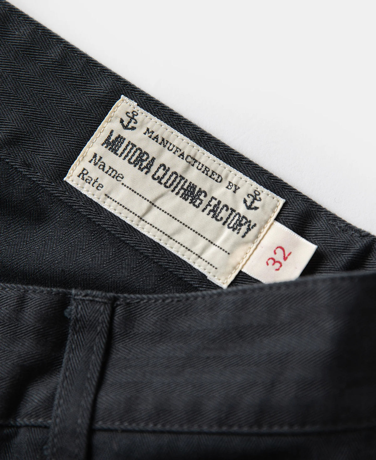 MILITORA LOT 825 1950S USMC HERRINGBONE TROUSERS - VINTAGE BLACK